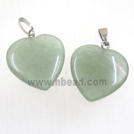 green Aventurine heart pendant