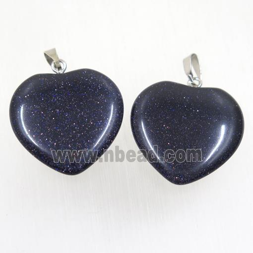 blue SandStone heart pendant