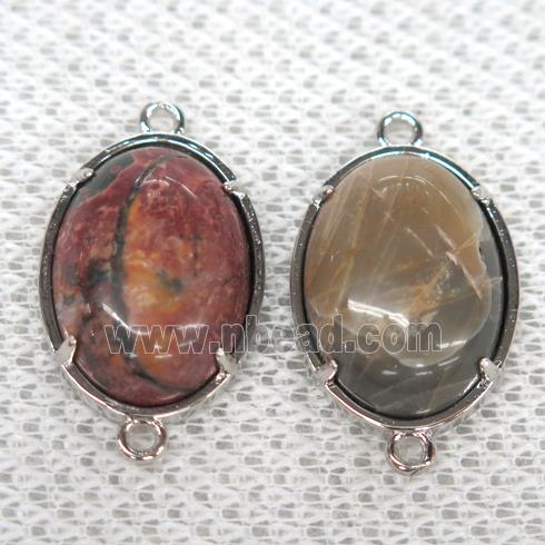 Picasso Jasper connector, oval