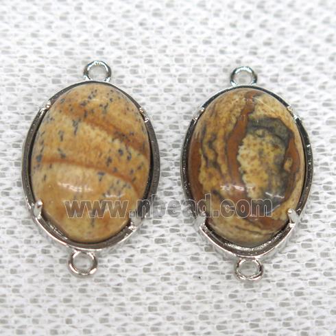 Picture Jasper connector, oval