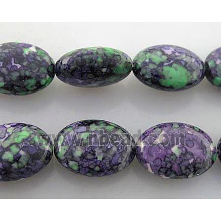 rainforest stone bead, deep-lavender, stability, flat rice