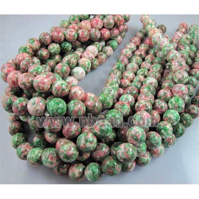 rainforest jasper beads, stability, round, pink