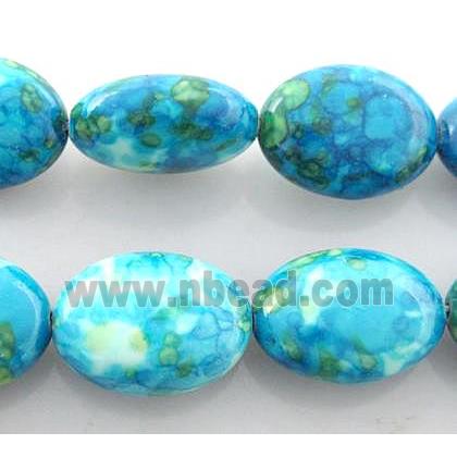 rainforest beads, oval, blue, stability