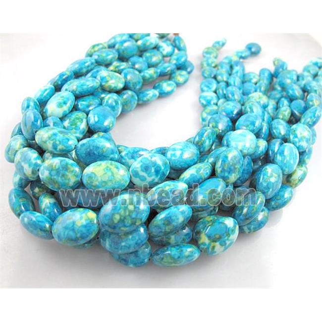 rainforest beads, oval, blue, stability