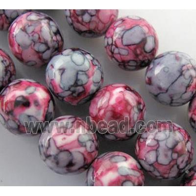 rainforest stone beads, purple, stability, round