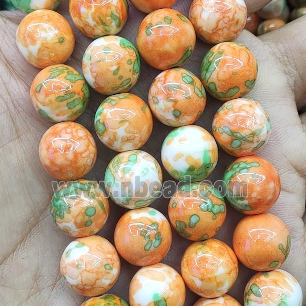 orange Rainforest beads, round, stability