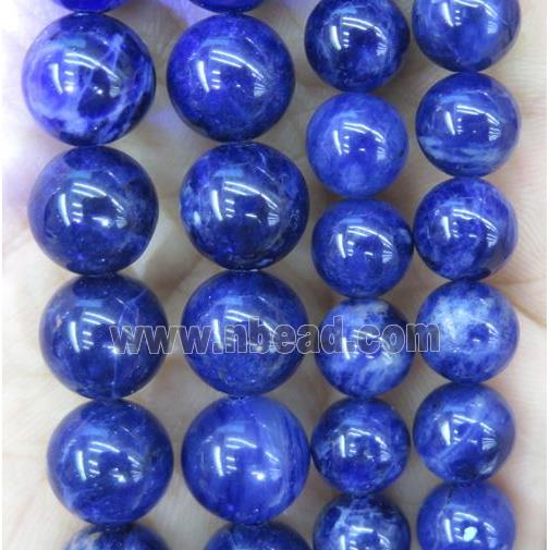 round Lapis Lazuli beads, blue