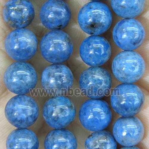 blue Demin Lapis Beads, round