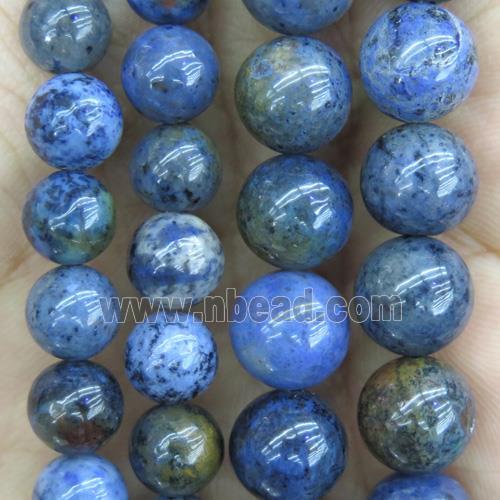 blue Sunset Dumortierite Beads, round