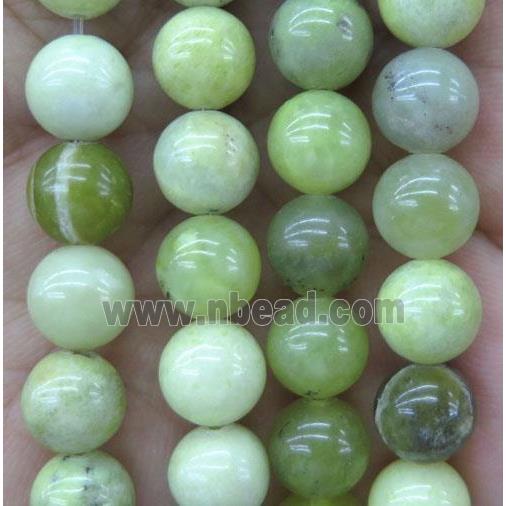round Olive Jade bead