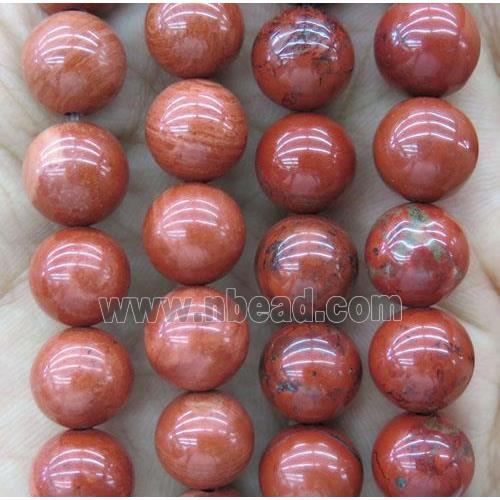 round Red Jasper Beads, grade A