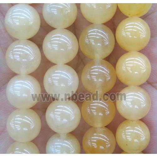 round Yellow Jade beads