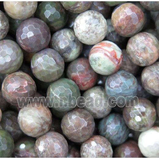 Rainforest Agate beads, faceted round