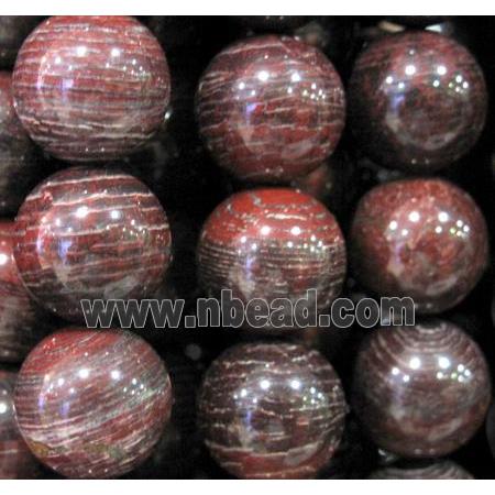 red stripe agate beads, round