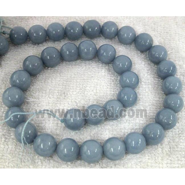 round Angelite Beads, grey-blue
