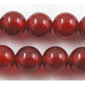 round Red Agate Beads, AA+