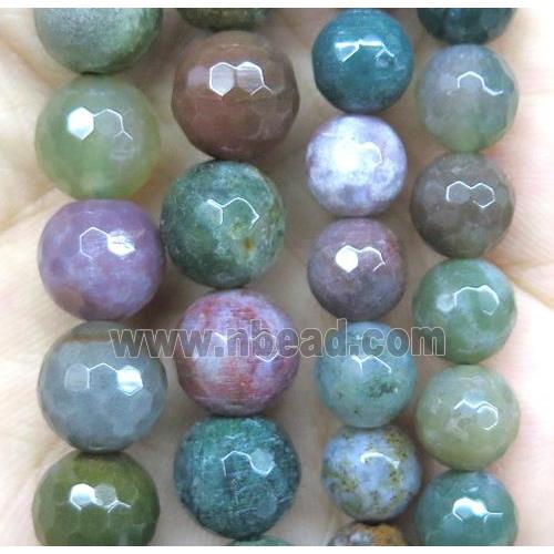 Indian Agate Beads, faceted round