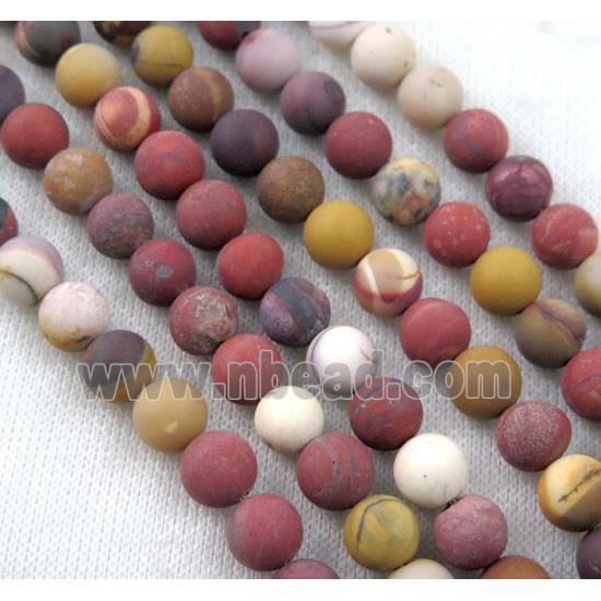 round matte Mookaite beads
