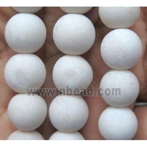 round matte Chinese fossil jasper beads