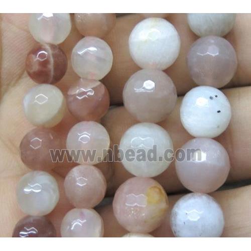 faceted round sunstone beads