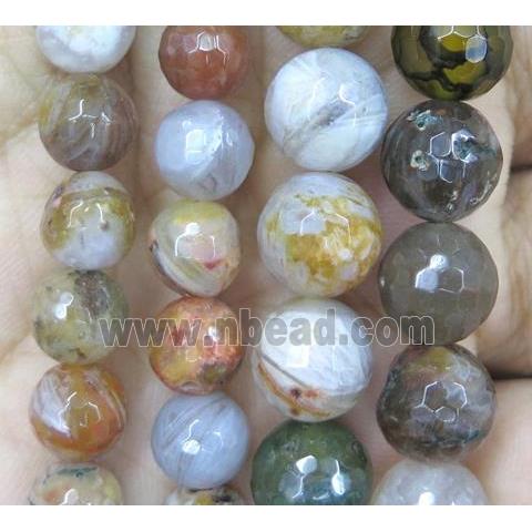 zhuye Bamboo Agate beads, faceted round