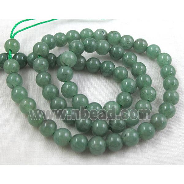 round Green Aventurine stone bead, AA Grade