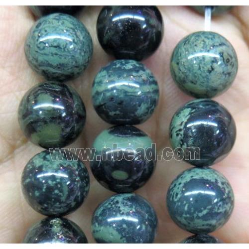 round green Rhyolitebead beads