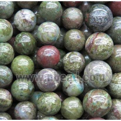 green African Jasper beads, round