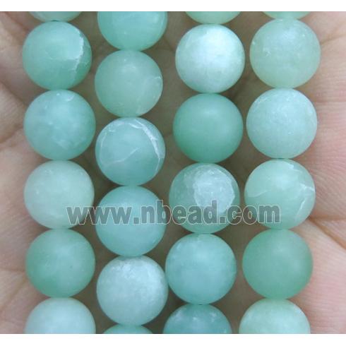 matte round Burman Chrysoprase Beads
