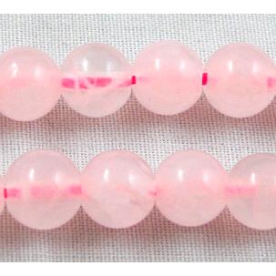 round Rose Quartz Beads, pink