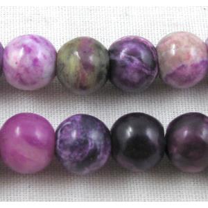 Round Purple Howlite Gemstone Beads