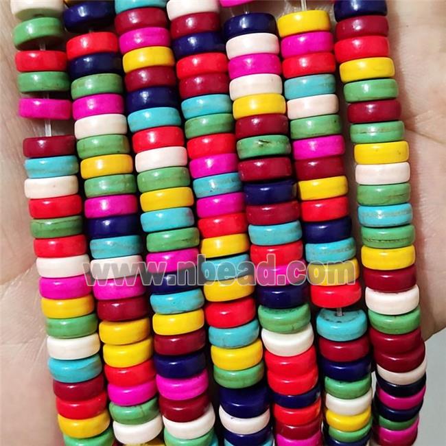 synthetic Turquoise heishi beads, mixed color