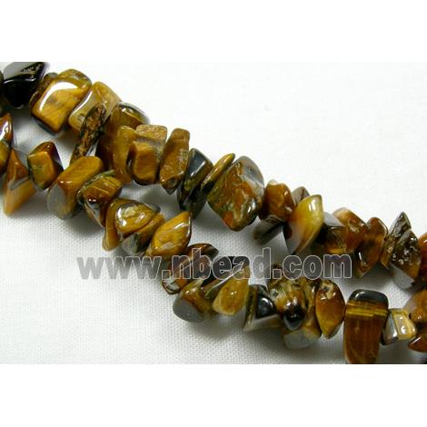 Tiger Eye Stone Chip Beads