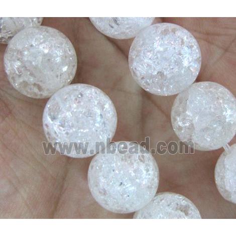 round white Crackle Crystal beads