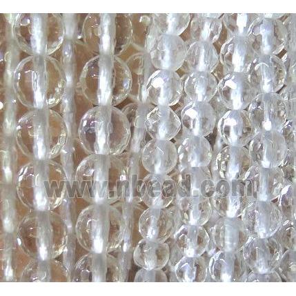 Clear Quartz beads, faceted round