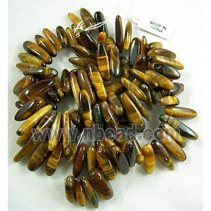 Tiger Eye beads, Erose Chip