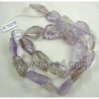 Amethyst Crystal beads, Erose Chip