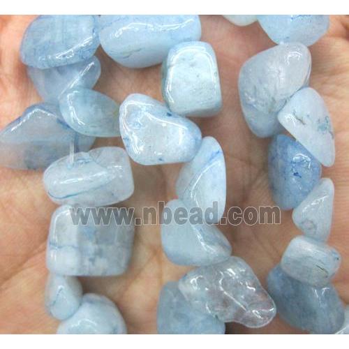 natural Aquamarine chip beads, freeform