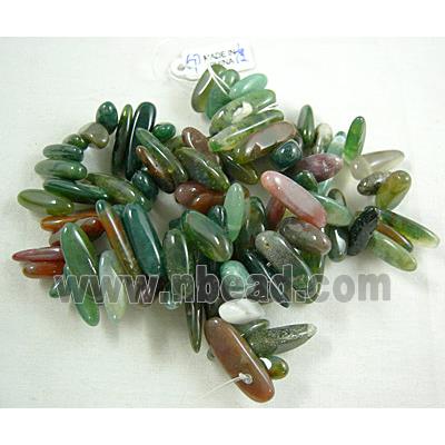 Green Indian-Agate beads, Chip