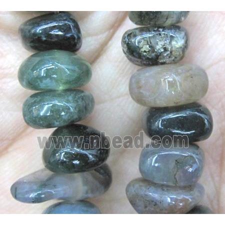 moss agate chips bead, freeform