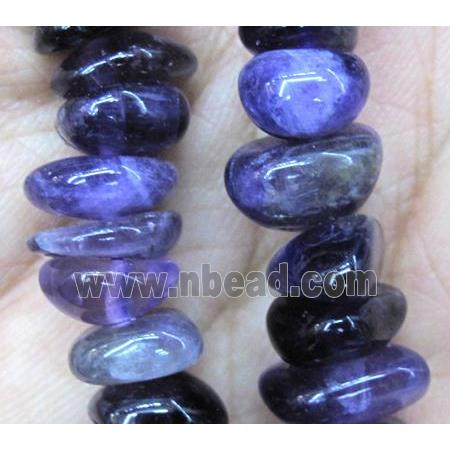 purple fluorite beads, chips, freeform