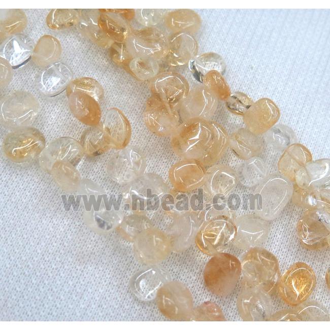 citrine chips bead, freeform
