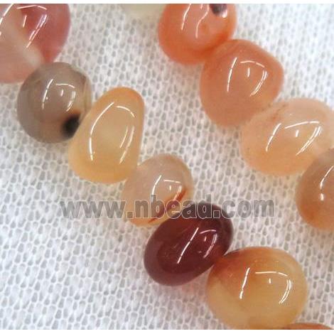 red carnelian chip beads, freeform