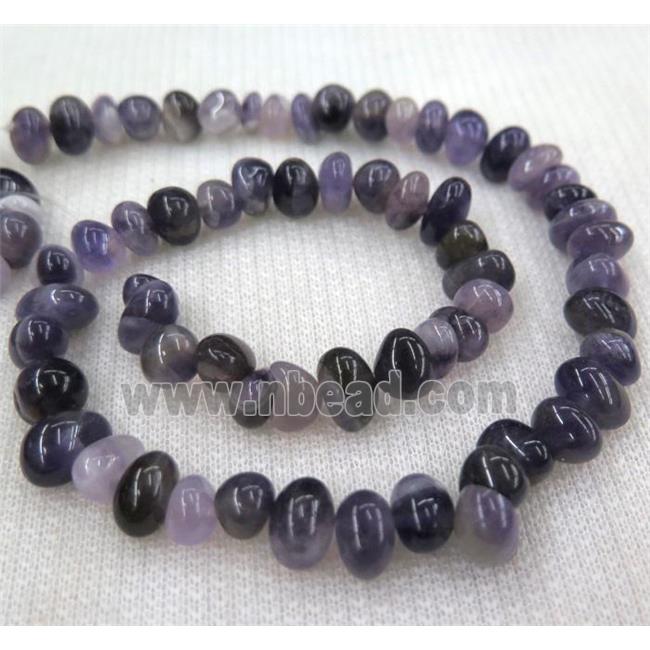 Amethyst bead chip, freeform, purple