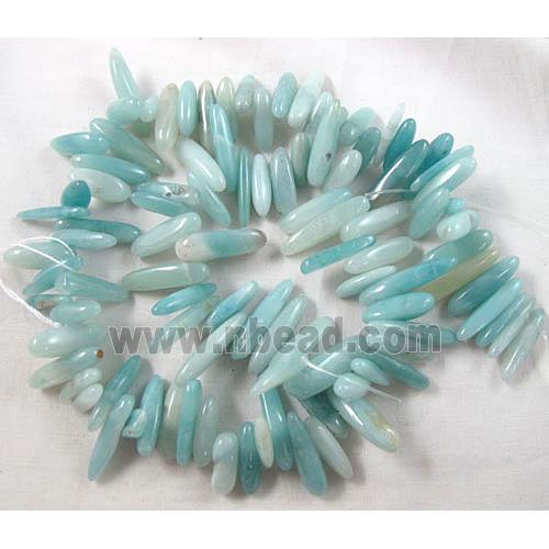 Chinese Amazonite beads, Erose Chip