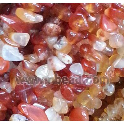 red carnelian chips bead, freeform