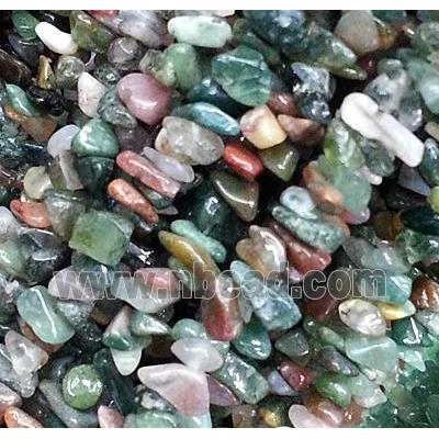 moss agate chips bead, freeform