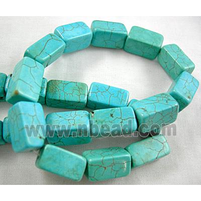 Chalky Turquoise beads, Tube