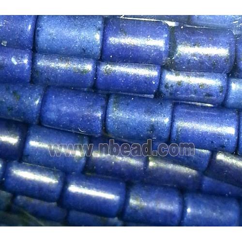 turquoise tube beads, synthetical, lazui-blue