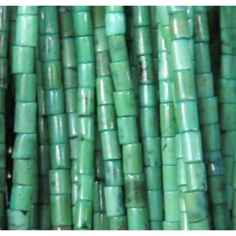 tiny green turquoise tube beads